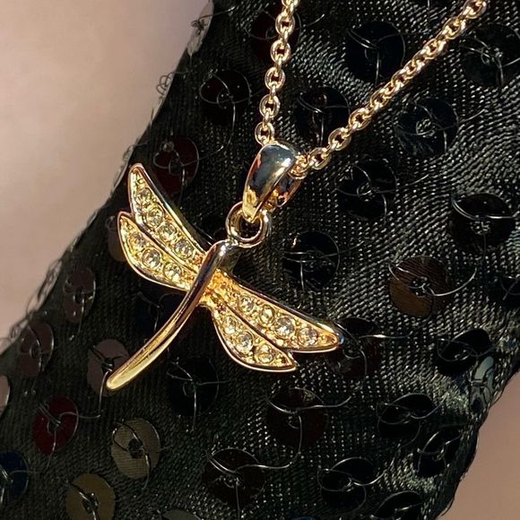 NWT DELICATE DRAGONFLY 🌹 ROSE GOLD ILLUMINATE MICRO CRYSTALS HOPE CHANGE GROWTH - Picture 4 of 15